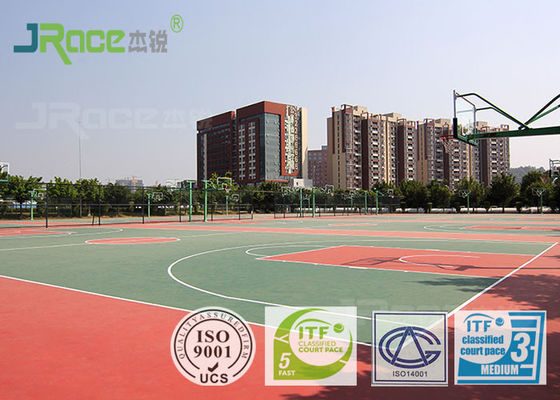 Sports Training Ground Basketball Court Flooring , Synthetic Sports Flooring For Tennis Play