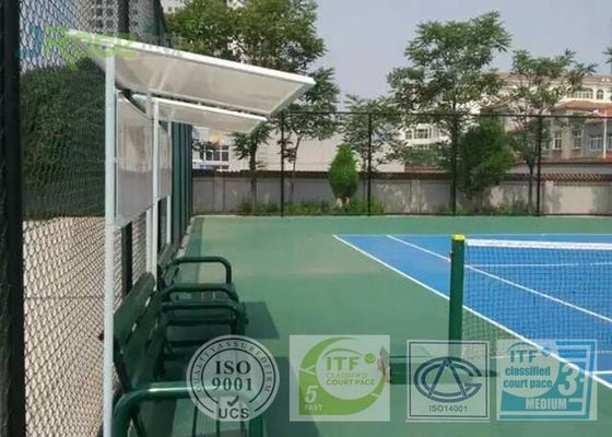 Shock Absorption Rubber Tennis Court Surface With Pu Coating Material