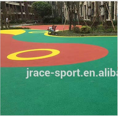 Acrylic Epdm Seamless Flooring , Epdm Playground Surface Compression Resistance